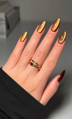 Fall Gets a Little More Magical With These 14 Fall Cat Eye Nails 4 Burnt Orange Cat Eye Nails
