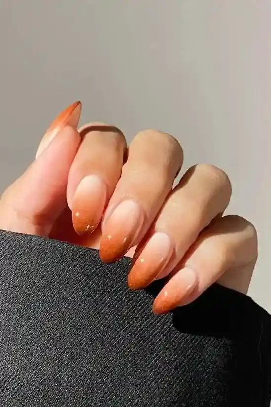 15 Fall Square Nails That Make Autumn Manicures Feel Extra Chic 2 Burnt Orange French Tips