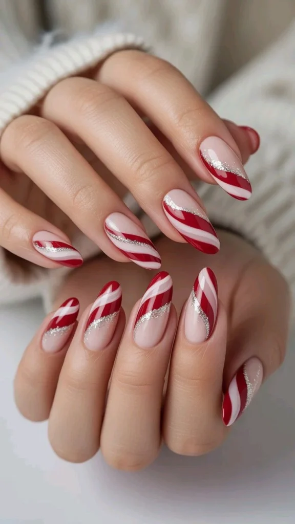 Holiday Glam Made Easy: 15 Christmas Nail Designs for Every Festive Mood 5 Candy Cane Stripe Nails