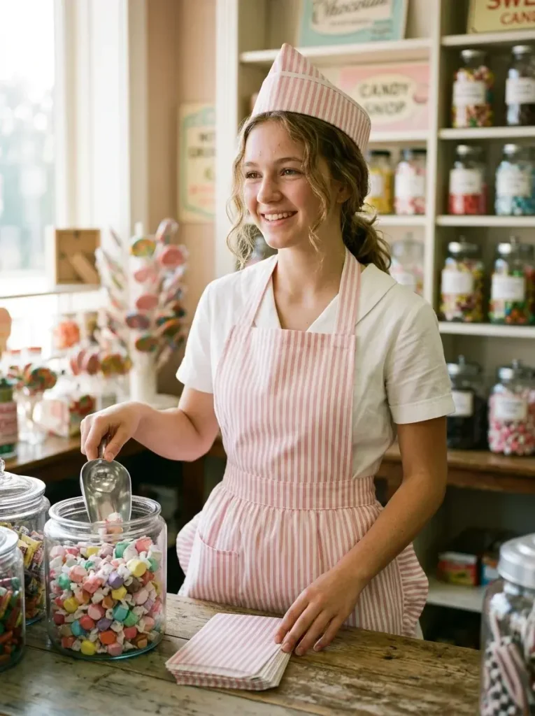 15 Halloween Costumes Teenage Girl, Grouped by Who You're Going With 16 Candy Shop 765x1024 1