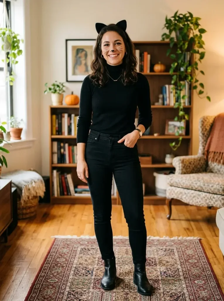 18 Last-Minute Halloween Costumes, Sorted by What You're Starting From 2 Cat Black Clothes of Last Minute Halloween Costumes