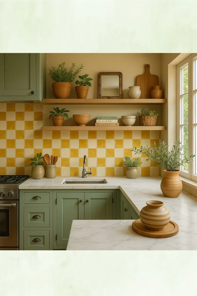 17 Kitchen Backsplash Ideas That Are So Chic, You’ll Suddenly Want to Cook Every Night 8 Checkerboard Tile Backsplash