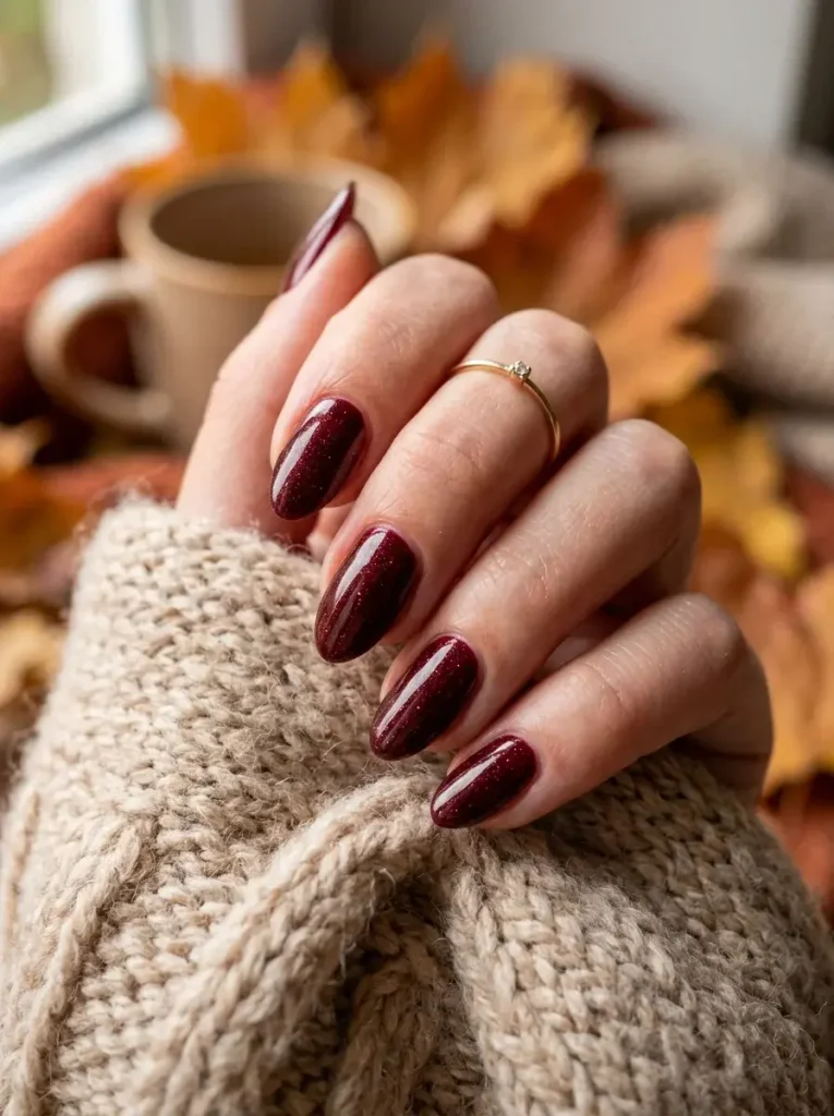 15 Red Fall Nails That Will Make Your Autumn Manicure Look Rich and Luxurious 16 Cherry Cola with Subtle Shimmer