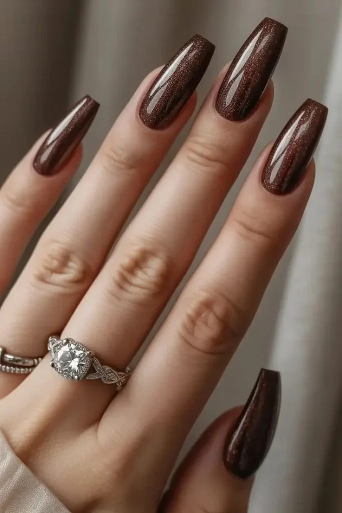 Your Fall Mani Just Got Shinier: 15 Fall Chrome Nails That Feel So Chic 1 Chocolate Brown Chrome Nails