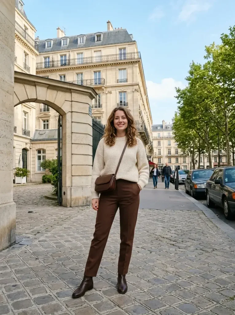 17 Fall Fashion Outfits That Will Instantly Upgrade Your Autumn Wardrobe 15 Chocolate Brown and Cream
