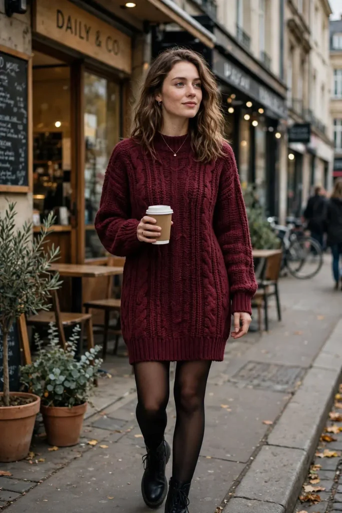 14 Fall Sweater Outfits, Sorted by the Sweater You Already Own 4 Chunky Knit as a Dress