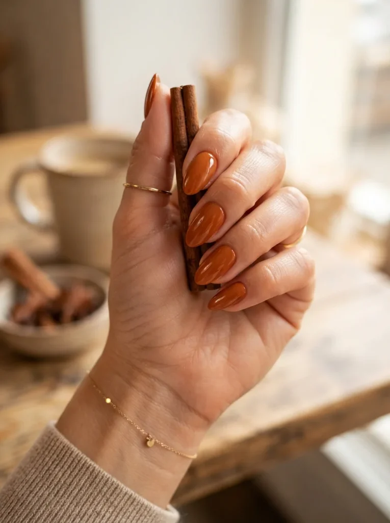 13 Fall Orange Nails, Stocked Like Jars on a Spice Rack 6 Cinnamon Stick