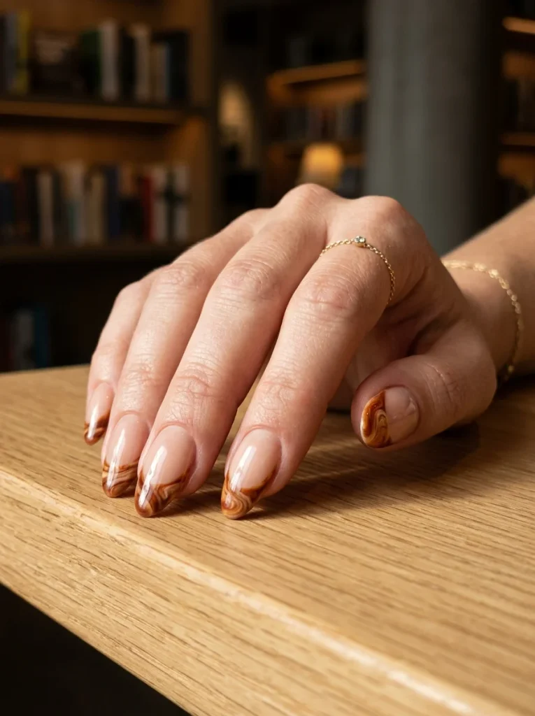16 Cute Fall Nails That Will Make Your Autumn Manicure Look Cozy and Trendy 10 Cinnamon Swirl French Tips