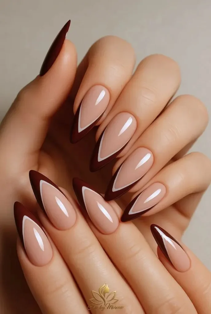 18 Fall Almond Nails That Will Make You Ditch Your Basic Manicure Forever 5 Classic French with a Twist