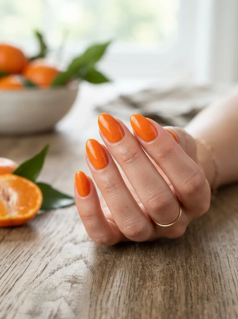 13 Fall Orange Nails, Stocked Like Jars on a Spice Rack 10 Clementine Zest