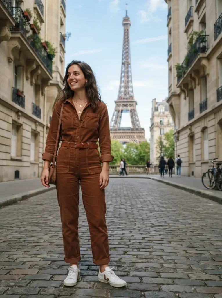 15 College Fall Outfits, Built From 5 Formulas You'll Actually Reuse 15 Corduroy Jumpsuit Layered Necklaces