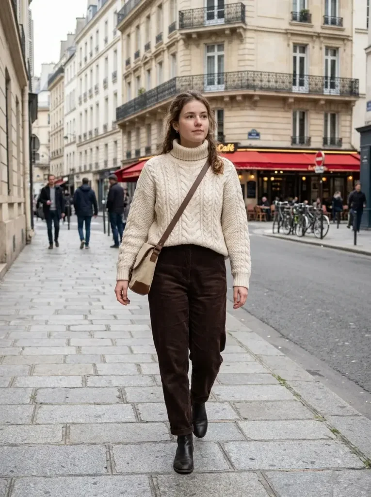 17 Fall Fashion Outfits That Will Instantly Upgrade Your Autumn Wardrobe 6 Corduroy and Cable Knit
