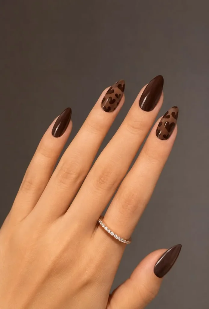 13 Fall Aesthetic Nails That Make Every Autumn Outfit Feel More Put Together 2 Cozy Chocolate Brown Nails