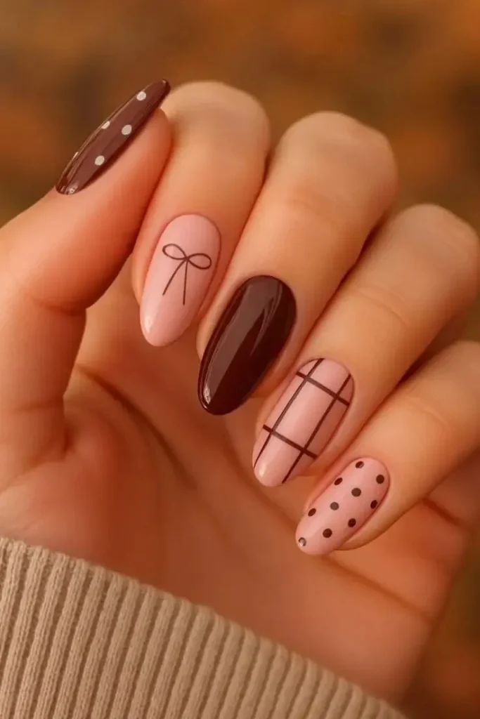 15 Fall Nail Ideas That Feel Cozy, Chic, and Perfect for Autumn Days 16 Cozy Mix and Match Fall Nails