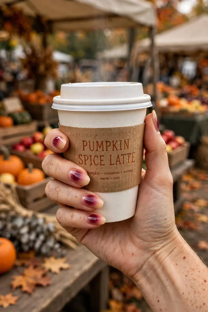 14 Fall Aura Nails That Create the Dreamiest Autumn Manicure Looks 11 Cranberry Wine Blur