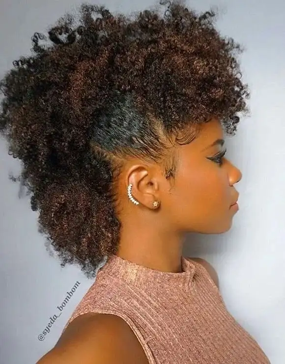 17 Short Natural Hairstyles Ideas That Look Cute, Fresh, and Seriously Stylish 11 Curly Frohawk
