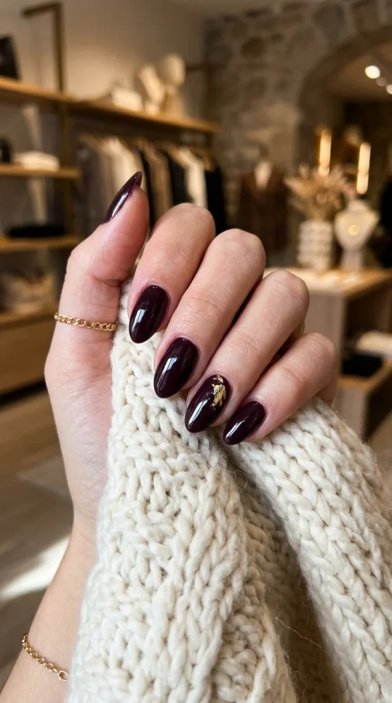 15 Fall Nail Ideas for a Cozy Autumn Manicure You’ll Love 12 Dark Plum Elegant Nails