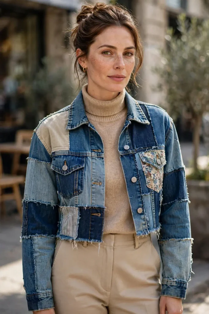 14 Edgy Fall Outfits That'll Make Your Closet Actually Interesting 10 Deconstructed Denim Jacket