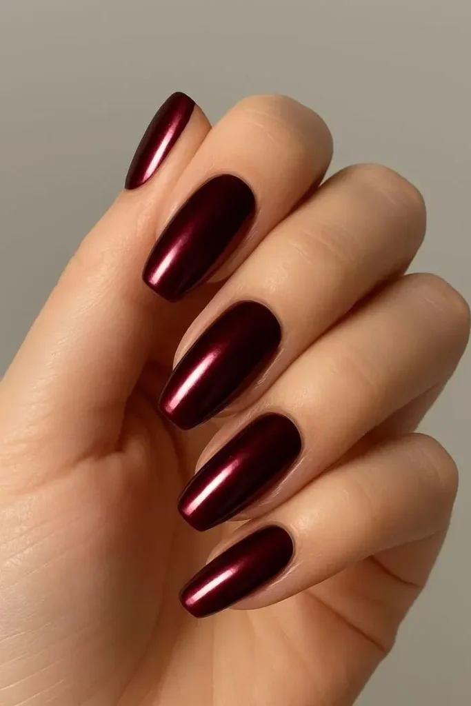 Red Fall Nails Are Having a Moment: 15 Red Fall Nails That Feel Perfect for the Season 1 Deep Burgundy Glossy Nails