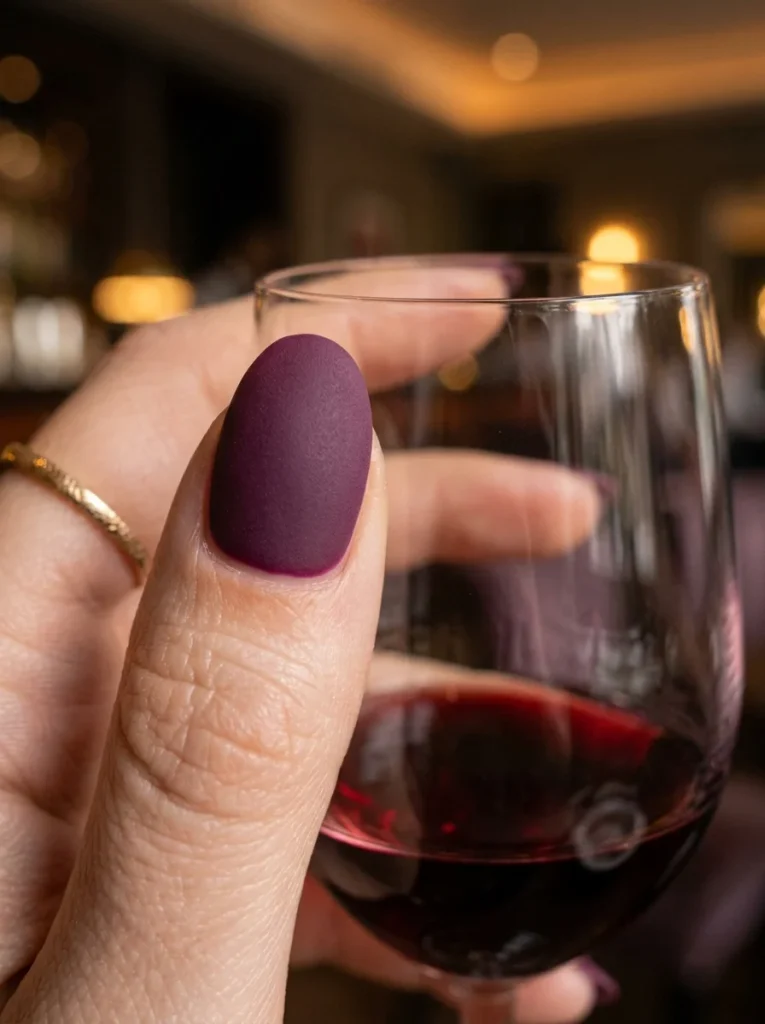 16 Cute Fall Nails That Will Make Your Autumn Manicure Look Cozy and Trendy 11 Deep Plum for Date Night
