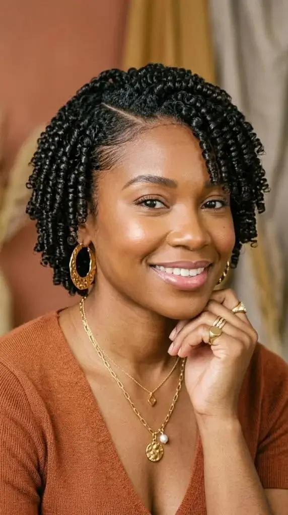 17 Short Natural Hairstyles Ideas That Look Cute, Fresh, and Seriously Stylish 1 Defined Finger Coils