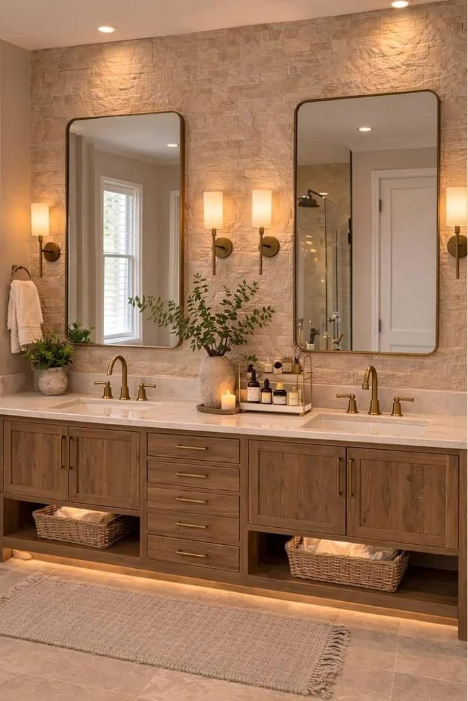 18 Bathroom Vanity Ideas That Are Giving “Pinterest Dream Home” Energy in 2026 2 Double Sink Vanity for Shared Bathrooms