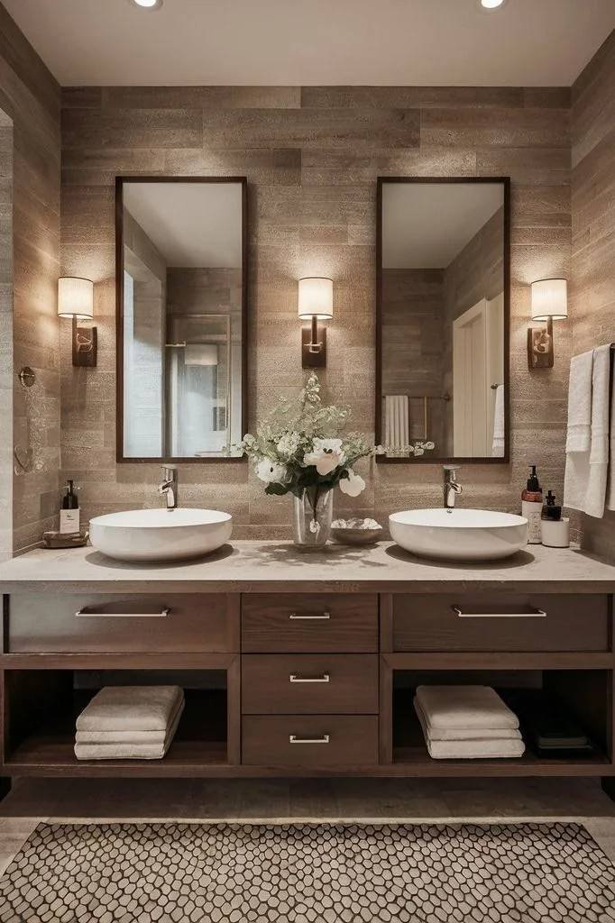 18 Bathroom Design Ideas So Good You’ll Suddenly Want to Become an Interior Designer 11 Double Vanity Setups