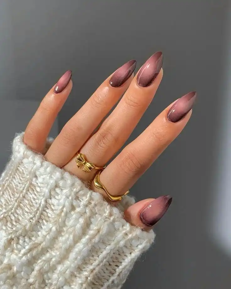 14 Fall Aura Nails That Make Autumn Colors Feel So Much More Interesting 11 Dusty Rose Fall Aura Nails