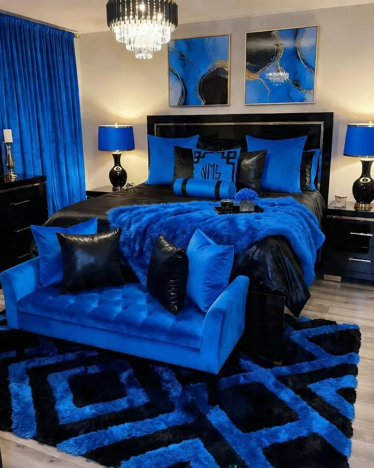 18 Blue Bedroom Ideas That Are Giving “Main Character Energy” Right Now 14 Electric Blue Statement Pieces