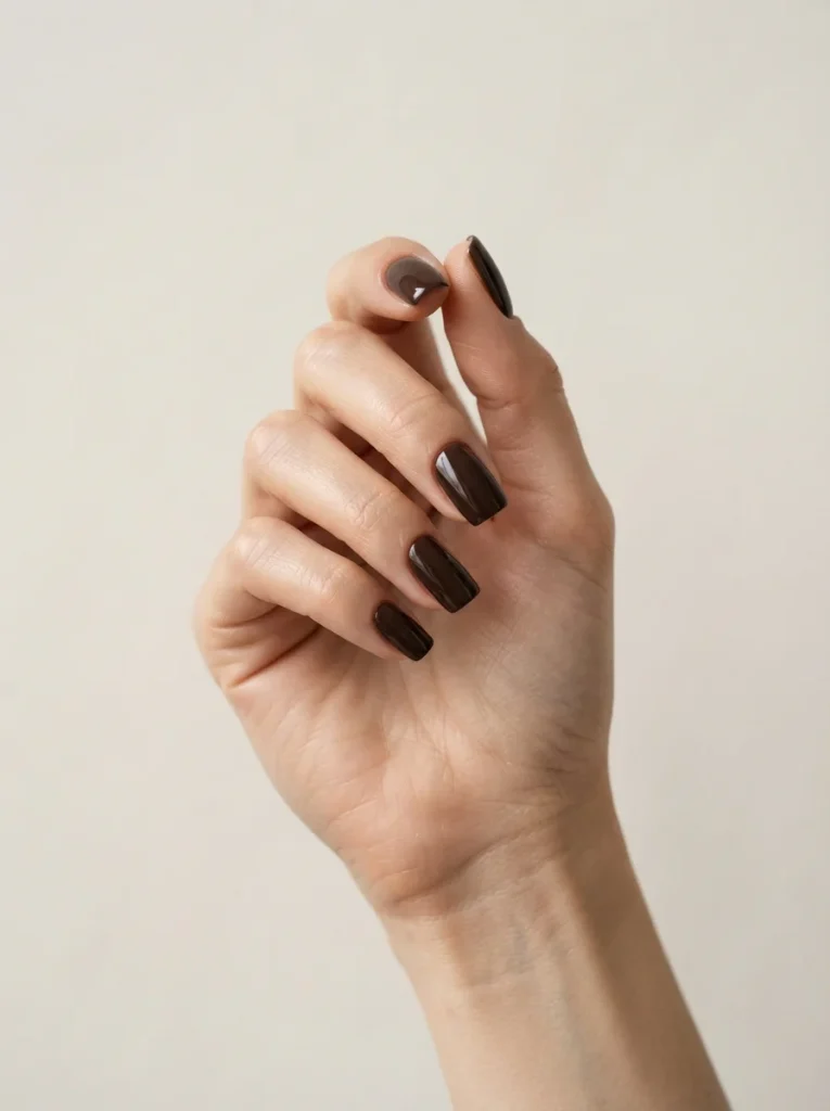 15 Fall Square Nails That Will Make Your Autumn Manicure Look Trendy and Elegant 16 Elegant Espresso Square Nails