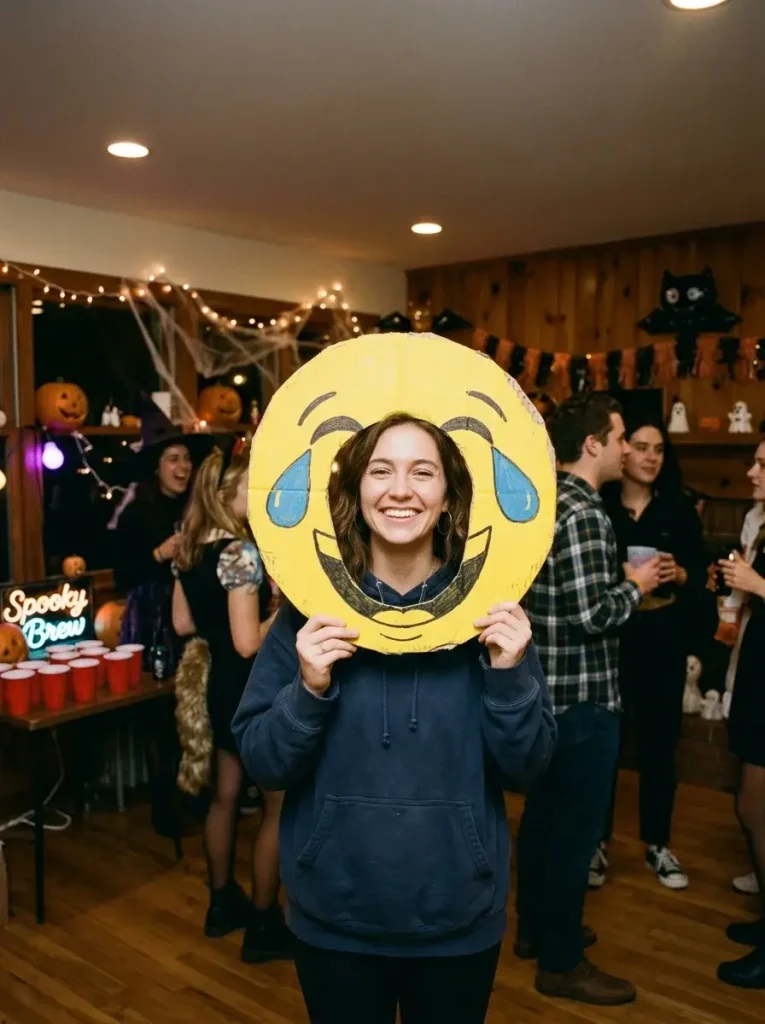 18 Last-Minute Halloween Costumes, Sorted by What You're Starting From 11 Emoji Face Last Minute Halloween Costumes