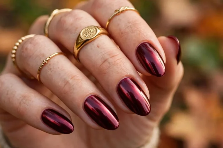 Fall Chrome Nails