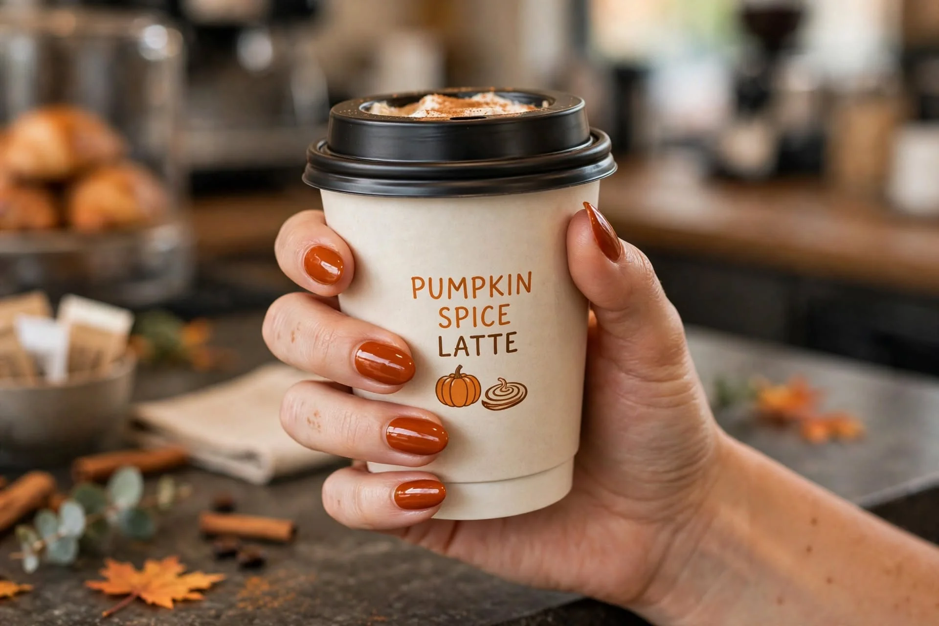 Fall Orange Nails