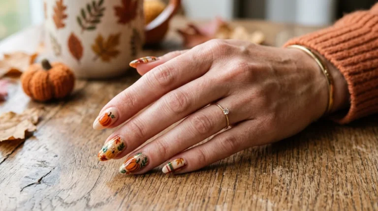 Fall Pumpkin Nails