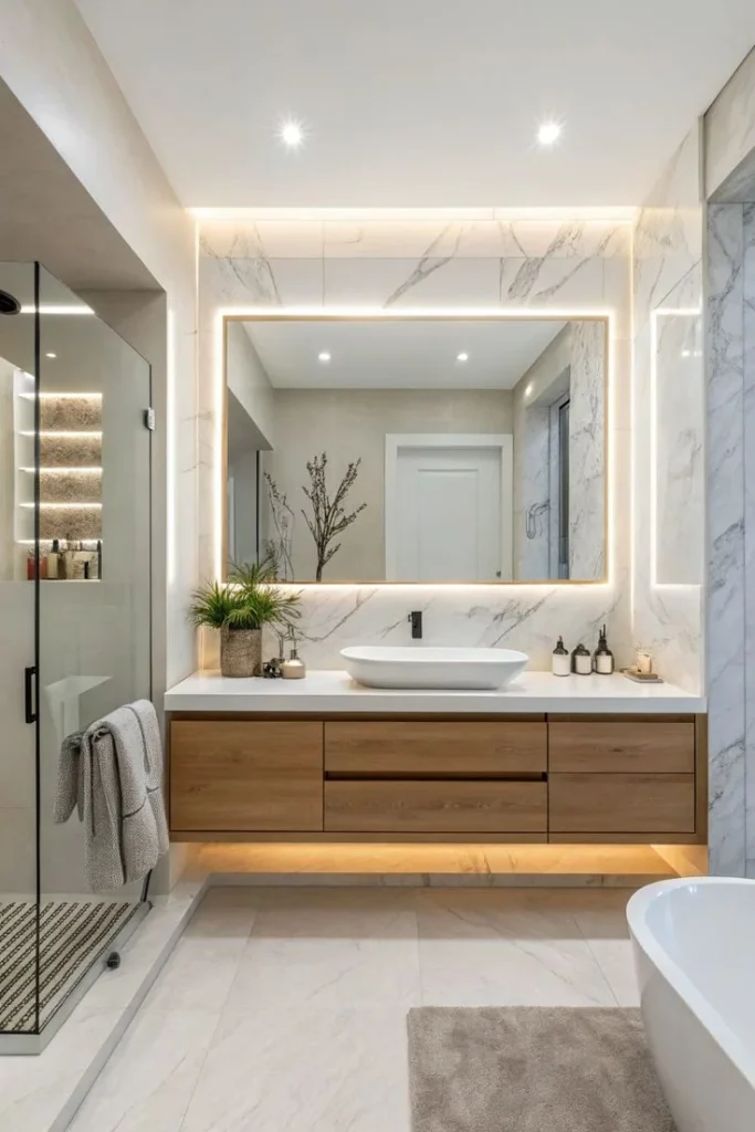 18 Bathroom Design Ideas So Good You’ll Suddenly Want to Become an Interior Designer 3 Floating Vanity Designs