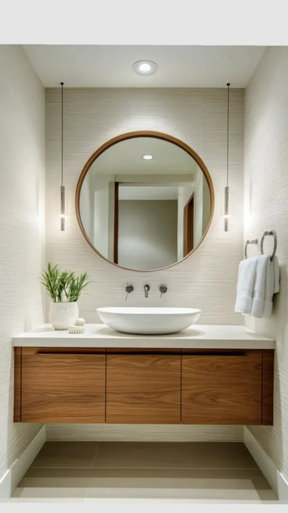 18 Bathroom Vanity Ideas That Are Giving “Pinterest Dream Home” Energy in 2026 1 Floating Wood Vanity