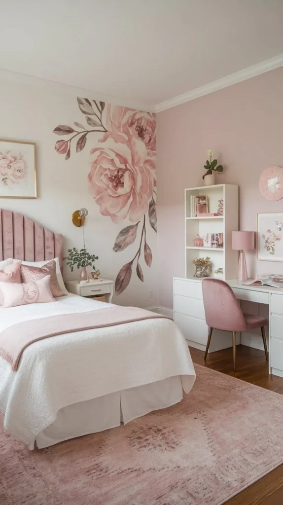 20 Teen Girl Bedroom Ideas So Cute You’ll Want to Redecorate This Weekend 18 Floral Feminine Bedroom