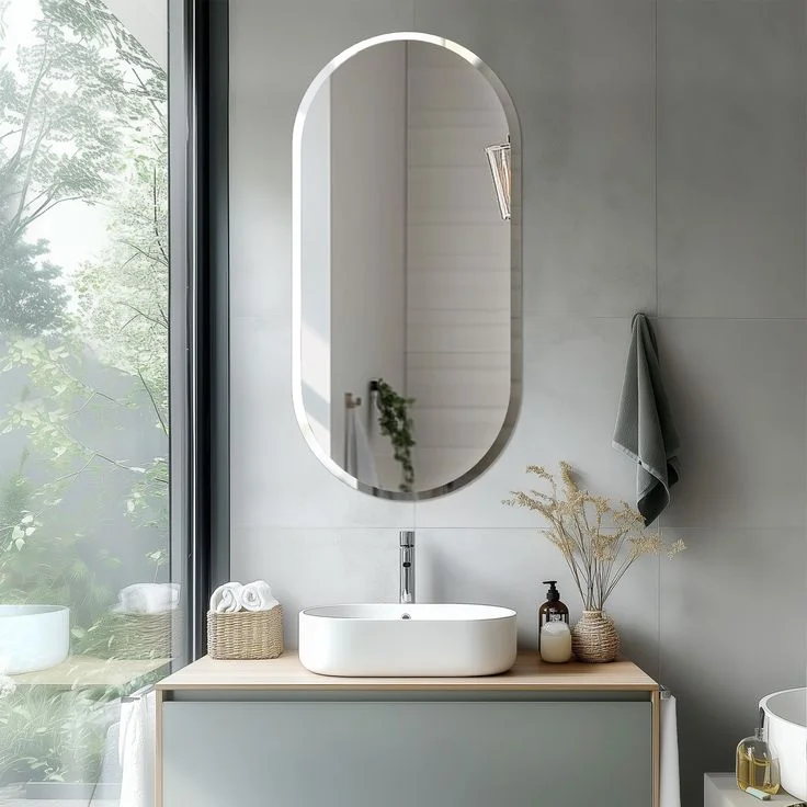 17 Bathroom Mirror Ideas That Instantly Make Your Space Look Expensive 6 Frameless Mirror Wall