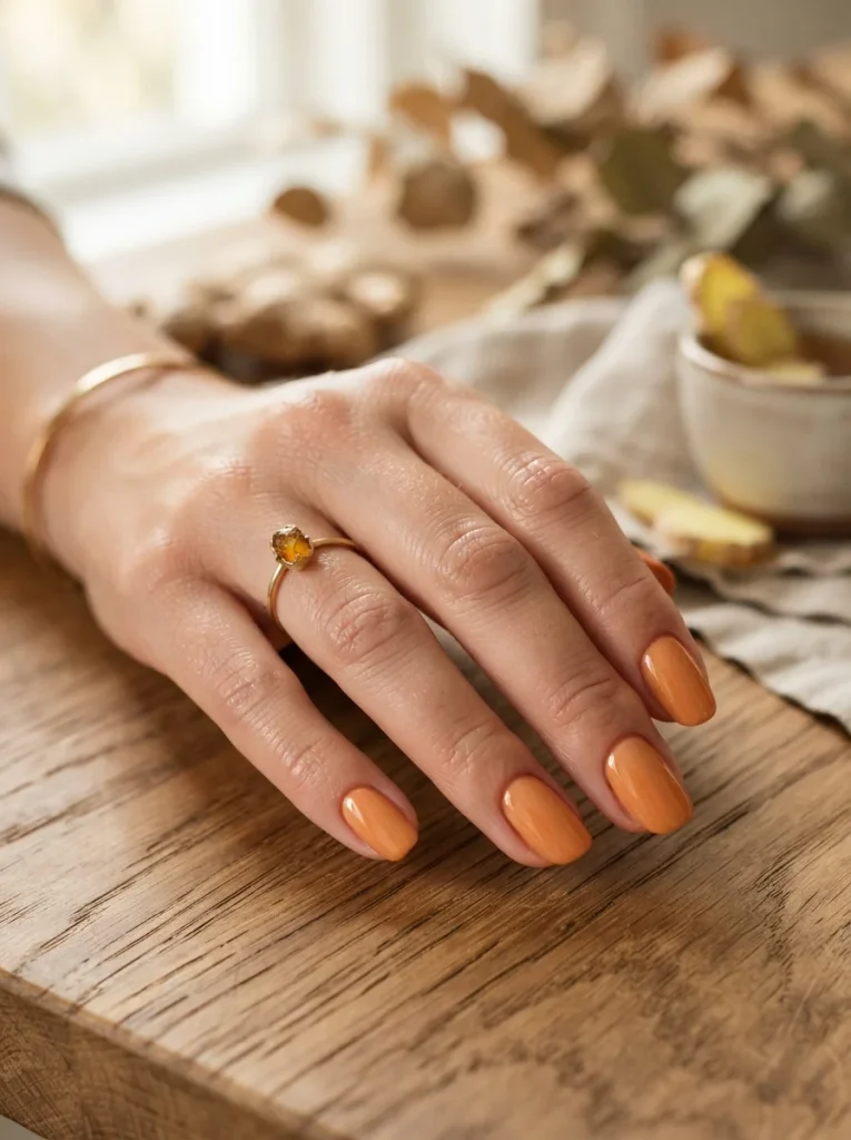 13 Fall Orange Nails, Stocked Like Jars on a Spice Rack 7 Fresh Ginger