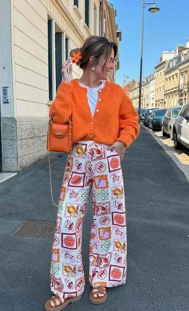 Your Autumn Cart Is Calling: 17 Shein Fall Outfits With Major Style 8 Fuzzy Cardigan With Printed Trousers