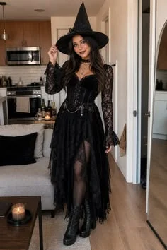 Your Halloween Look Starts Here: 15 Halloween Costume Ideas With Serious Style 1 Glamorous Witch Costume