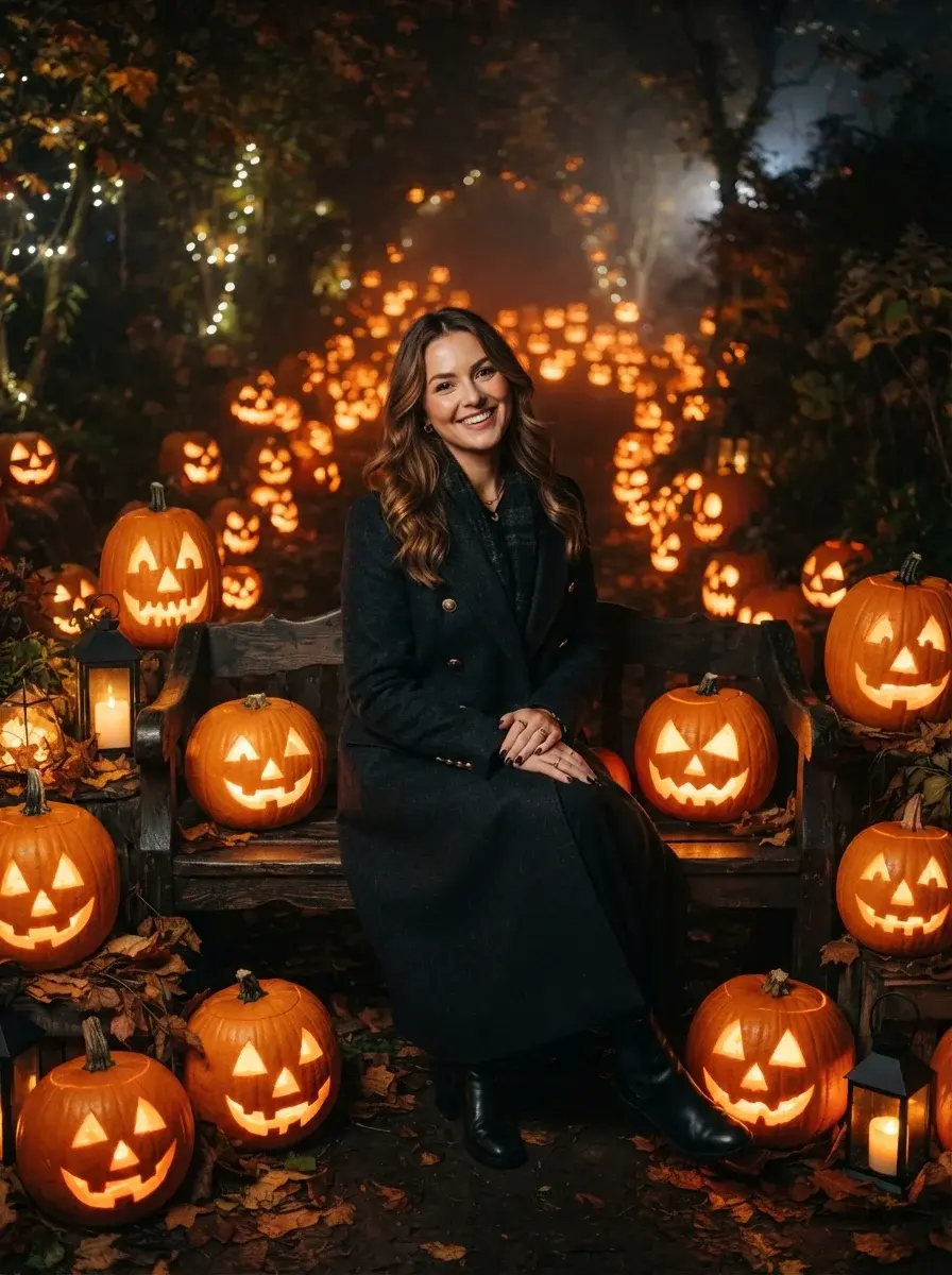 17 Halloween Wallpaper Ideas, Decorated Room by Room for Your Phone Screen 16 Glow Pumpkin Night Halloween Wallpaper Ideas 3