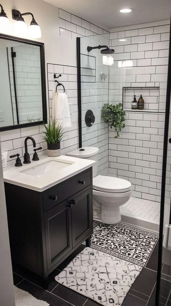 18 Guest Bathroom Ideas So Good Your Visitors Might “Accidentally” Stay Longer 3 Go All In on Black Fixtures
