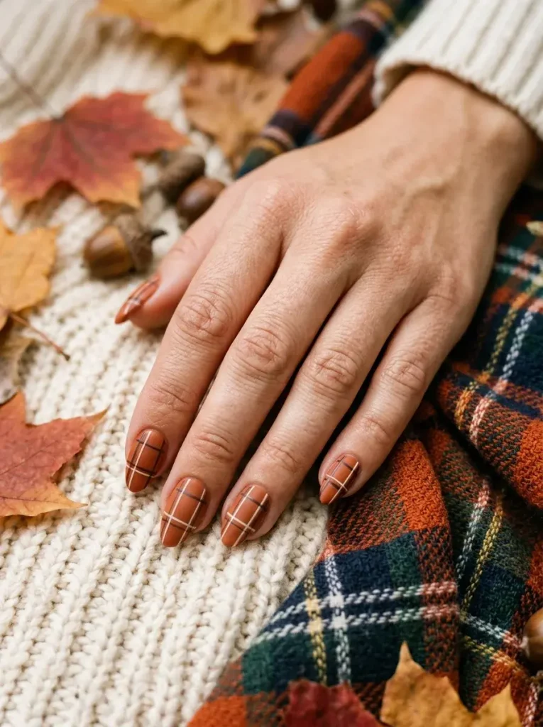 13 Fall Aesthetic Nails, Curated Like a Feed You'd Actually Want to Scroll 9 Grid Slot Bottom Center