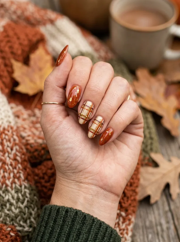 13 Fall Aesthetic Nails, Curated Like a Feed You'd Actually Want to Scroll 5 Grid Slot Middle Left