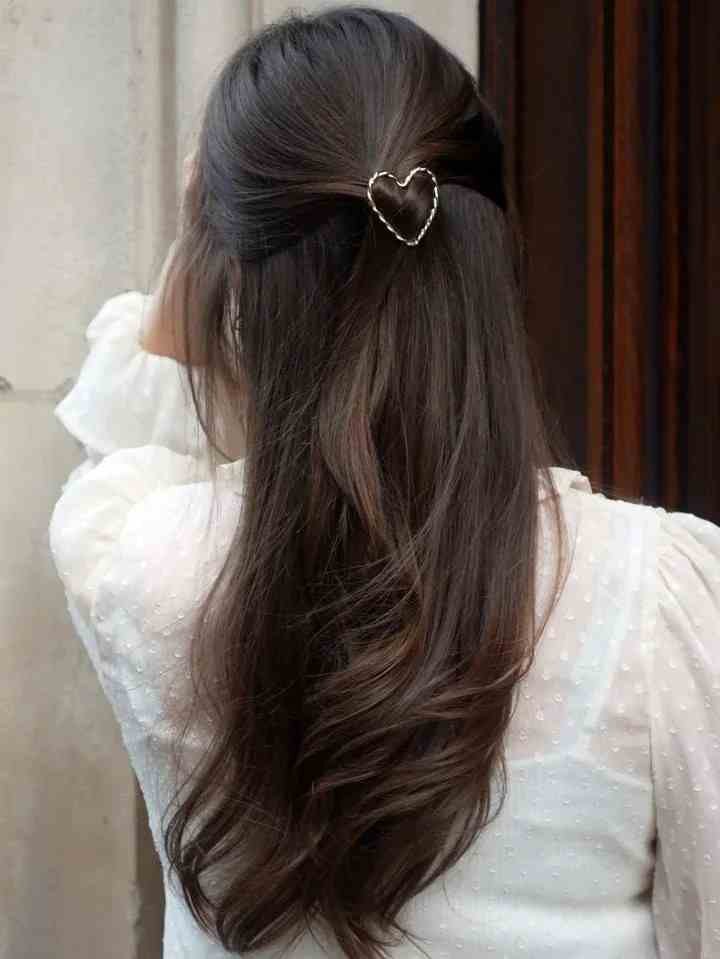 Love Is in the Hair: 15 Valentine's Day Hairstyles for Every Kind of Date 2 Half Up Heart Hairstyle