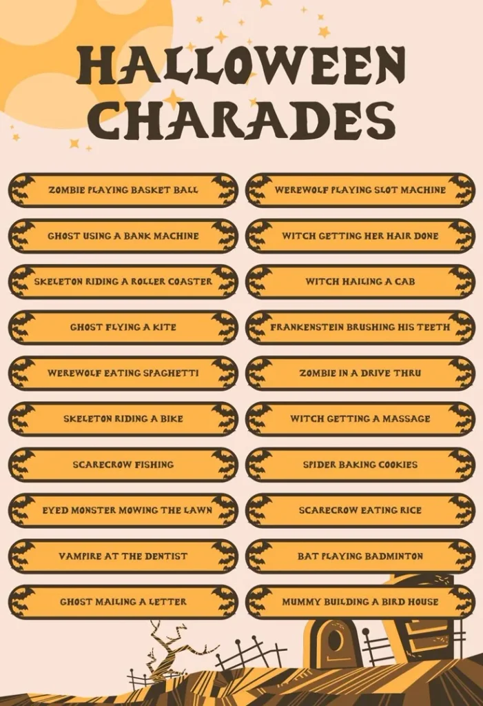 17 Halloween Activities That Make Spooky Season Way More Fun 5 Halloween Charades