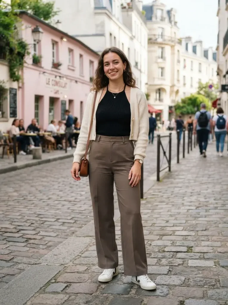 Halter Top Trousers Small Cropped Cardigan