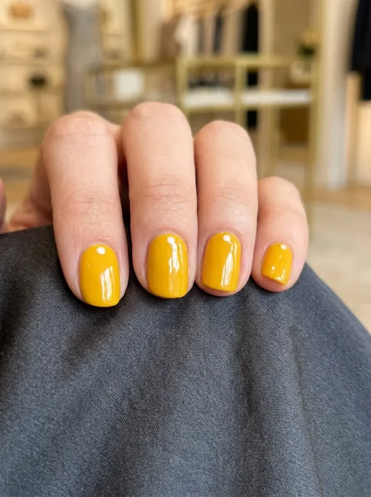 16 Cute Fall Nails That Will Make Your Autumn Manicure Look Cozy and Trendy 14 Harvest Yellow Accent Details