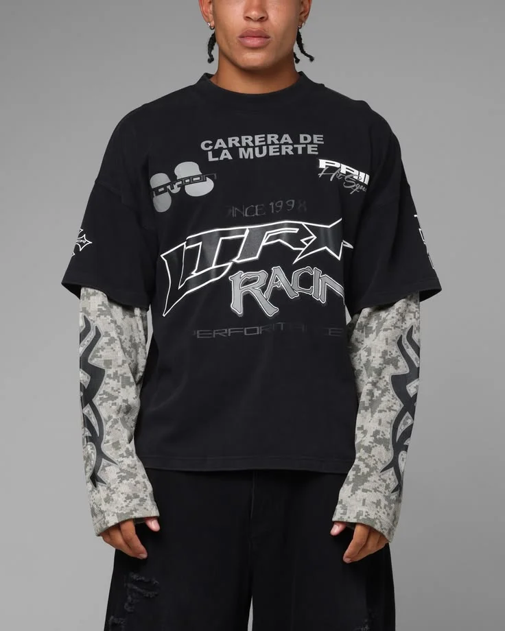 Cooler Weather, Sharper Fits: 13 Men Streetwear Fall Outfits 3 Heavyweight Graphic Tee With Thermal Sleeves
